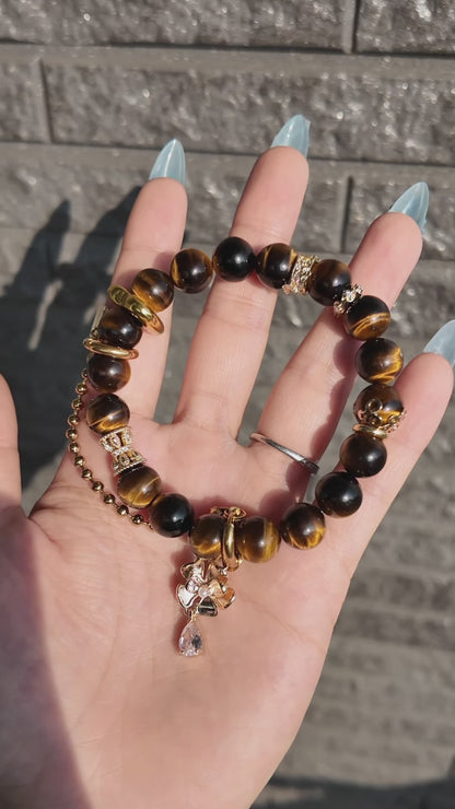 Tiger's eye -Gold or Silver-
